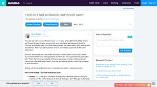 How Do I Add a Discover Authorized User? - WalletHub