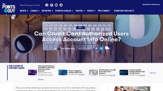 Can Credit Card Authorized Users Access Account Info Online?