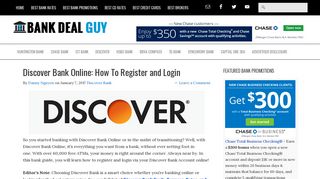 Discover Bank Online: How To Register and Login - Bank Deal Guy
