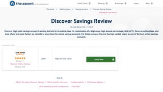 Discover Bank Savings Review | The Ascent - The Motley Fool