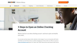 5 Steps to Open an Online Checking Account | Discover