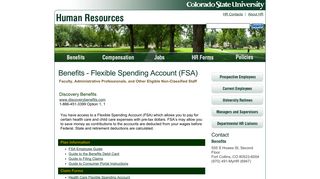 Discovery-Benefits - Human Resources - Colorado State University