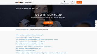 Does Discover Have a Mobile App? | Discover