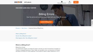 What are Billing Errors? | Discover