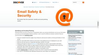Email Safety & Security Information | Discover Card