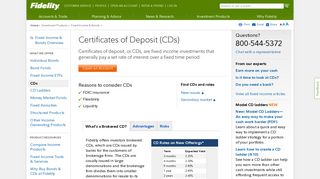 CDs - Certificates of Deposit - Fidelity