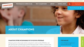 About Champions & Out-of-School Programs | Champions