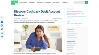 Discover Cashback Debit Account Review - Pros, Cons & A Verdict