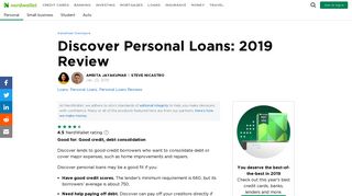Discover Personal Loans: 2019 Review - NerdWallet