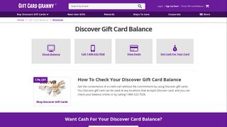 Discover Gift Card Balance | GiftCardGranny