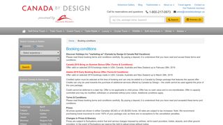 Booking conditions - Canada By Design
