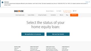 Home Equity Loans - Login - Discover