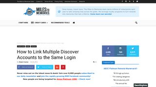 How to Link Multiple Discover Accounts to the Same Login