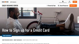 How to Sign Up for a Credit Card | Discover