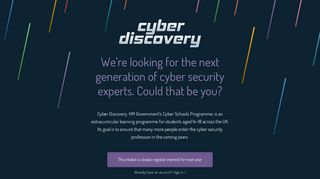 Cyber Discovery: HM Government's Cyber Schools Programme
