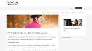 Our website; your portal to Vitality - Glencore Medical Scheme