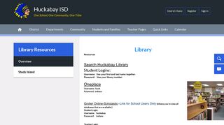 Library Resources / Overview - Huckabay ISD