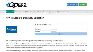 How to Logon to Discovery Education | Georgia Public Broadcasting