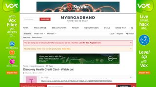 Discovery Health Credit Card - Watch out | MyBroadband