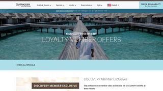 Exclusive Member Rates - Outrigger DISCOVERY Loyalty Program