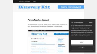 Parent/Teacher Account | Discovery K12