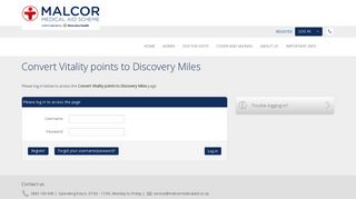 Convert Vitality points to Discovery Miles - Malcor Medical Scheme