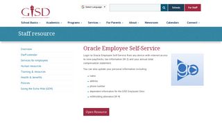 Oracle Employee Self-Service | Garland Independent School District