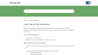 Login Help for Dish subscribers – NBCUniversal TV Everywhere Support