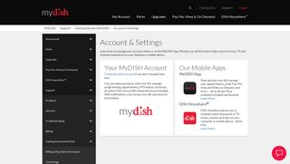 Account & Settings Information | MyDISH | DISH Customer Support