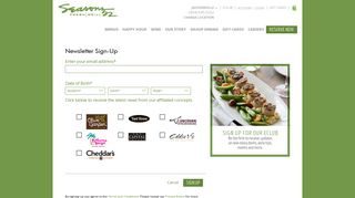 Newsletter Sign-Up | Seasons 52 Fresh Grill