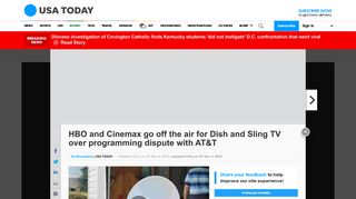 HBO and Cinemax go dark for Dish and Sling TV over dispute with AT&T