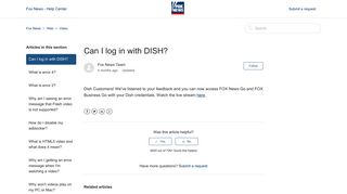 Can I log in with DISH? – Fox News