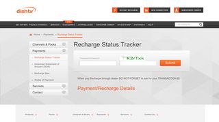 Track your DTH Recharge status | DishTV Transaction status