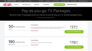 Pay As You Go Satellite TV Packages | DISH