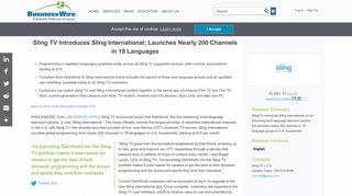 Sling TV Introduces Sling International; Launches Nearly 200 ...