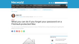 What you can do if you forget your password on a FileVault ...