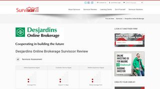 Surviscor Review on Desjardins Online Brokerage - Surviscor
