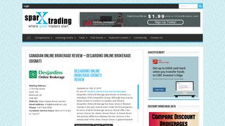 Canadian Online Brokerage Review - Desjardins Online Brokerage ...