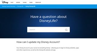 How can I update my Disney Account? – Disney Guest Services