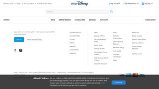 My Account Login Page - Disney Store