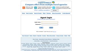 CruiseCompete.com - Agent - Log-in
