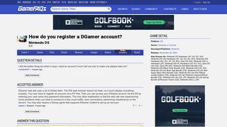 How do you register a DGamer account? - Nintendo DS Answers for ...