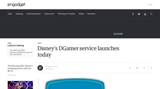 Disney's DGamer service launches today - Engadget