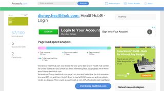 Access disney.healthhub.com. HealthHub® - Login