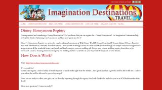 Disney Honeymoon Registry - Imagination Destinations Travel