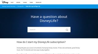 How do I start my DisneyLife subscription? – Disney Guest Services
