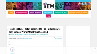 Ready to Run, Part 2: Signing Up For RunDisney's Walt Disney World ...