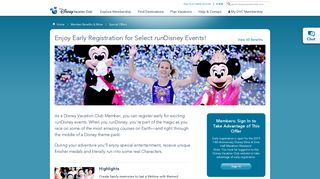 Early Registration on Select runDisney Events | Disney Vacation Club