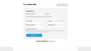 login - Disney Movie Club