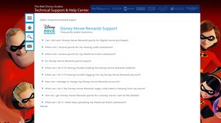 Disney Movie Rewards Support - The Walt Disney Studios